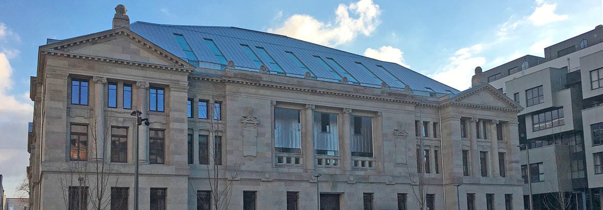 Façade du Palais de Justice de Strasbourg, monument historique du quartier impérial de la Neustadt